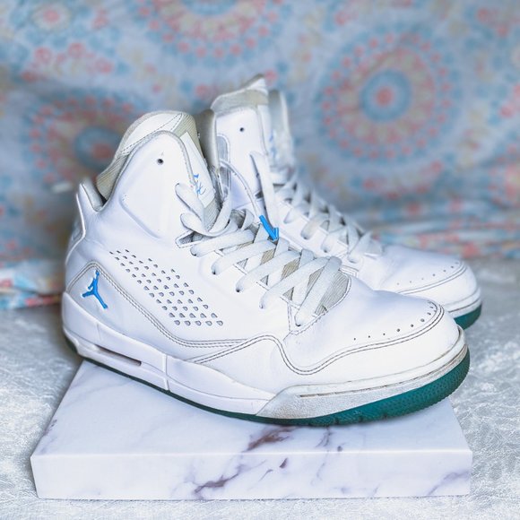 Nike Air Jordan Flight SC-3 Retro Men's White Kelly Green Throwback Sneaker 10 - Picture 6 of 8